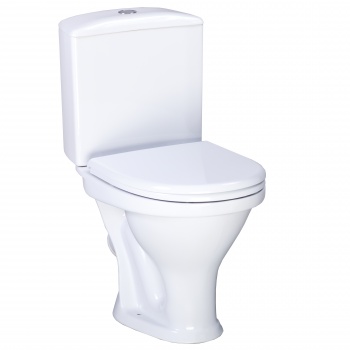 Унитаз с бачком косой выпуск Santeri (Воротынск) Вест с сиденьем пропилен (411469)