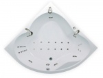 Подробнее о Ванна акриловая 1MarKA Cassandra 140x140 см гидромассаж (6 форсунок), каркас, слив-перелив