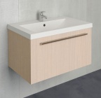 Подробнее о Тумба с раковиной 1MarKA Соната 75П1 (74,7х47,8х40 см) выдвижной ящик, раковина из искусственного камня, белый дуб