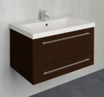 Подробнее о Тумба с раковиной 1MarKA Соната 75П2 (74,7х47,8х40 см) 2 выдвижных ящика, раковина из искусственного камня, венге