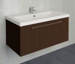 Подробнее о Тумба с раковиной 1MarKA Соната 90П1 (89,7х47,8х40 см) выдвижной ящик, раковина из искусственного камня, венге