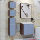 Подробнее о Тумба подвесная под раковину Акватон Фабия 65 М 64,4x44,8x61,4 см, голубой/ясень 1A159601FBAB0 (Мебель для ванной)