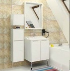 Подробнее о Тумба подвесная под раковину Акватон Фабия 65 М 64,4x44,8x61,4 см, белый/выбеленное дерево 1A159601FBAY0 (Мебель для ванной)