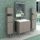 Подробнее о Тумба напольная под раковину Акватон Фабия 80 79,4x44,8x61,4 см, латте 1A166601FBAI0 (Мебель для ванной)