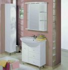 Подробнее о Тумба напольная под раковину Акватон Эмили 80 74,6x30x82 см, белый глянец 1A056401EM010 (564-1) (Мебель для ванной)