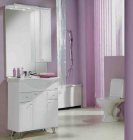 Подробнее о Тумба напольная под раковину Акватон Майами 75 71x32,9x82 см, белый глянец 1A056501MM010 (565-1) (Мебель для ванной)