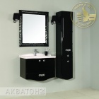 Подробнее о Тумба подвесная под раковину Акватон Венеция 75 71х43,2х49 см, черный глянец 1A150901VN950 (Мебель для ванной)