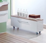 Подробнее о Тумба выкатная Акватон Логика 95 91x31,5x30,3 см, лен 1A108203LOD60 (1082-3.D6) (Мебель для ванной)