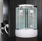 Подробнее о Душевая кабина Aqua Joy Modern AJ-3930 F (120х120х215 см) прозрачные стекла, гидромассаж, ручной душ, верхний душ, зеркало, сиденье, высота поддона - 45 см