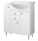 Подробнее о Тумба с раковиной Аквалайф Астурия 70 Эконом L (70х30,6х81 см) 2 выдвижных ящика, 2 распашные двери, приставной стол слева, белая