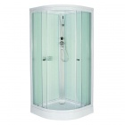 Подробнее о Душевая кабина Aquanet GT-230 (90х90х215 см) без гидромассажа, со смесителем, c тропическим душем, матовой шторкой, задними белыми стеклами (172540)