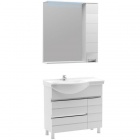 Подробнее о Мебель для ванной Aquanet (Акванет) Доминика 90 L (87x32,5x81,5 см) тумба под раковину-столешницу, белая (176568) без раковины