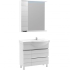 Подробнее о Мебель для ванной Aquanet (Акванет) Доминика 90 R (87x32,5x81,5 см) тумба под раковину-столешницу, белая (176569) без раковины