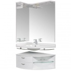 Подробнее о Тумба угловая под раковину Aquanet (Акванет) Корнер 55х80 Open L (88,5x54,7x35 см) 2 выдвижных ящика, в левый угол (158822)