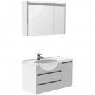 Подробнее о Мебель для ванной Aquanet (Акванет) Лайн 90 L (89x34x49,5 см) тумба под раковину-столешницу слева, белый глянец (164936)