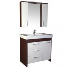 Подробнее о Мебель для ванной Aquanet (Акванет) Тиана 100 (96x46,5x82,5 см) тумба под раковину-столешницу, бельевая корзина, светлый дуб (фасад белый) (172808)