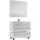 Подробнее о Мебель для ванной Aquanet (Акванет) Верона 100 (99,2x47,5x44 см) тумба подвесная под раковину-столешницу, белая (175382) без раковины