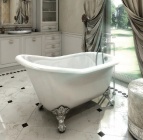 Подробнее о Ванна чугунная Bajjo Bellagio (Bellagio-156_75) (156х75х79 см) слив-перелив, ножки хром