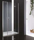 Подробнее о Душевая дверь Cezares Bergamo B12 (BERGAMO-B-13-30+60/40-C-Cr-R) (128-132)х195 см (Прозрачное стекло, профиль хром)