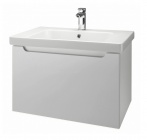 Подробнее о Тумба под раковину Dreja (Дрея) Color 60 S (55,5х47,8х42 см) выдвижной ящик, под раковину Norm 60, без раковины, фасад белый глянец (23310)