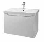 Подробнее о Тумба под раковину Dreja (Дрея) Color 75 S (70,5х47,8х42 см) выдвижной ящик, под раковину Norm 75, без раковины, фасад белый глянец (23365)