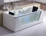 Подробнее о Ванна акриловая с гидромассажем Eago AM196JDTS-1Z (180x90x65 см) с окном, донный гидромассаж 20 форсунок, сенсорная панель управления, монолитная передняя панель