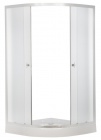 Подробнее о Душевой уголок Erlit ER0508 C3 (80x80x195 см) в комплекте с поддоном, профиль хром матовый, стекло матовое