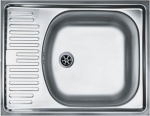 Подробнее о Мойка кухонная Franke Eurostar ETN 611-56 L (56x43,5 см) левая, врезная, матовая поверхность, с вентилем 1.5, нержавеющая сталь (101.0175.581)