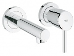 Подробнее о Смеситель Grohe Concetto New 19575 001 для раковины настенный на 2 отверстия, для механизма 32635 000, хром