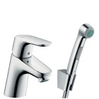 Подробнее о Смеситель Hansgrohe Focus E 2 31926 (31926000) для раковины с гигиеническим душем, хром