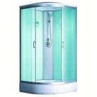 Подробнее о Душевая кабина Mirwell MR3710TP C4 (100x100x214 см) тропический душ, ручной душ, профиль хром, тонированная задняя стенка, стекло тонированное, поддон высокий (41 см), зеркало, полочка.