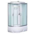 Подробнее о Душевая кабина Mirwell MR3712TPR C3 (120x80x214 см) тропический душ, ручной душ, профиль хром, матовая задняя стенка, стекло матовое, поддон высокий (41 см), зеркало, полочка.