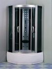 Подробнее о Душевая кабина Nautico 408E (90x90x217 см) стекло 4 и 5 мм, тонированное, высокий поддон со сливом-переливом, сифон с гидрозатвором