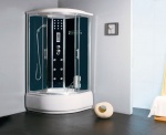 Подробнее о Душевая кабина Nautico SWB-9090 (90x90x215 см) вертикальный гидромассаж, массажер для ног, электронное управление, цифровой дисплей с радио, тропический душ, декоративная подсветка