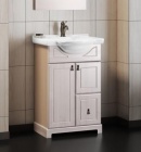 Подробнее о Тумба с раковиной Opadiris Клио 55 (56x45x85 см) раковина, выдвижной ящик, 2 распашные двери, белый (Weiss)