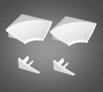 Подробнее о Набор (2 заглушки + 2 угловых соединения) Ravak для планки 11 (B460000001)