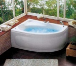 Подробнее о Ванна акриловая с гидромассажем Riho Lyra STANDART-РУ HM 140x90 см правая 6 гидромассажных форсунок 64 мм, пневмоуправление