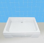 Подробнее о Душевой поддон River 120/80/26 (120x80x26 см) прямоугольный на ножках, с каркасом, с сифоном, экран съемный