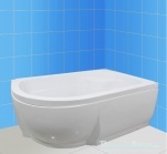 Подробнее о Душевой поддон River 120/80/46 R (120x80x46 см) правый, четверть круга на ножках, с каркасом, с сифоном, экран съемный, с сиденьем