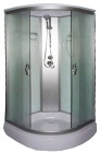Подробнее о Душевая кабина River Desna 100/26 МТ (100х100х210 см) с крышей, с тропическим душем, передними матовыми стеклами, задними крашеными матовыми стеклами, профиль матовый хром, поддоном 26 см