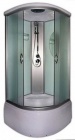 Подробнее о Душевая кабина River Desna 100/46 МТ (100х100х210 см) с крышей, с тропическим душем, передними матовыми стеклами, задними крашеными матовыми стеклами, профиль матовый хром, поддоном 46 см