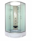 Подробнее о Душевая кабина River Desna 90/26 Б/К МТ (90х90х190 см) без крыши, передними матовыми стеклами, задними крашеными матовыми стеклами, профиль матовый хром, поддоном 26 см