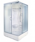 Подробнее о Душевая кабина River Neva 90/26 МТ (90x90x190 см) с крышей, с тропическим душем, с передними матовыми стеклами, задняя стенка белый акрил, профиль матовый хром, с сиденьем, поддоном 26 см