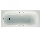 Подробнее о Ванна стальная Roca Princess-N 2202E0000 (170х75x43 см) с отверстиями под ручки, без ножек, противоскользящее покрытие дна