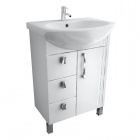 Подробнее о Мебель для ванной Triton Кристи тумба напольная под раковину Антик 55x46x82 см белая, с 3 ящиками слева (003.31.0490.201.01.01L)