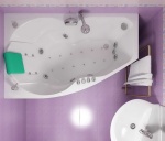 Подробнее о Ванна акриловая Triton Бриз 150x95 см правая каркас, слив-перелив 