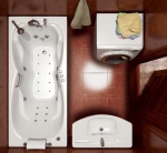 Подробнее о Ванна акриловая с гидромассажем Triton Персей 190x90 см 6 форсунок, пневматическое управление, каркас, слив-перелив (ручки приобретаются отдельно)