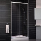 Подробнее о Душевая дверь Vegas Zeus P (118-123 см) профиль белый, стекло прозрачное (ZP (knob) 0120 01 01)