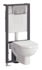Подробнее о Унитаз подвесной с инсталляцией Vitra Form 300 9812B003-7203 с сиденьем микролифт, кнопка хром