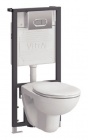 Подробнее о Унитаз подвесной с инсталляцией Vitra Normus 9773B003-7201 с сиденьем, панель системы смыва белая